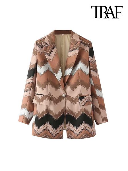 women s suits blazers traf women fashion front button printed blazer coat vintage long sleeve flap pockets female outerwear chic vestes femm, White;black
women s suits blazers traf women fashion front button printed blazer coat vintage long sleeve flap pockets female outerwear chic vestes femm, White;black
