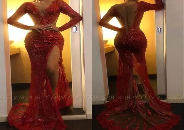 sparkling red sheer v neck sequins high split mermaid prom dresses long sleeve tulle applique sweep train formal party evening gow5119549, Black
sparkling red sheer v neck sequins high split mermaid prom dresses long sleeve tulle applique sweep train formal party evening gow5119549, Black