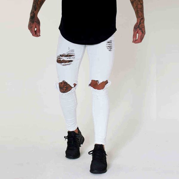 wihte men knee ripped holes skinny destroyed jeans fashion slim fit hip hop mens streetwear cotton joggers jeans 211120, Blue
wihte men knee ripped holes skinny destroyed jeans fashion slim fit hip hop mens streetwear cotton joggers jeans 211120, Blue