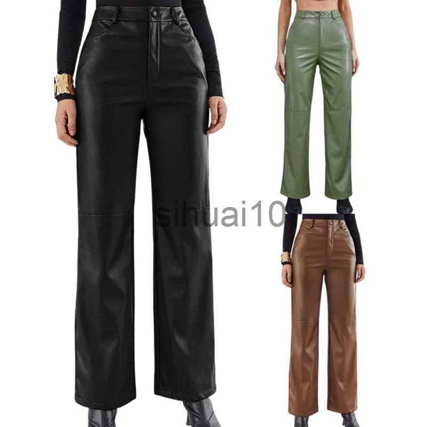 women's pants capris women leather pants high waist straight slimming side pockets solid color casual party fall trousers spring autumn, Black;white
women's pants capris women leather pants high waist straight slimming side pockets solid color casual party fall trousers spring autumn, Black;white