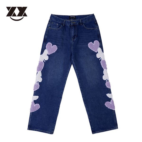 men's jeans vintage pocket heart embroidery straight cargo pants men oversize jeans trousers harajuku streetwear denim pants 230704, Blue
men's jeans vintage pocket heart embroidery straight cargo pants men oversize jeans trousers harajuku streetwear denim pants 230704, Blue