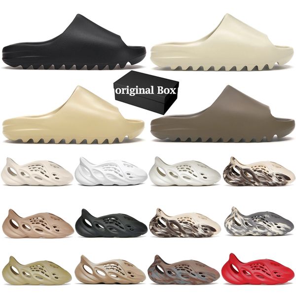 designer slippers sandals foam runner men women desert sand bone resin stone mineral blue slippers outdoor beach slide slipper with box, Black
designer slippers sandals foam runner men women desert sand bone resin stone mineral blue slippers outdoor beach slide slipper with box, Black