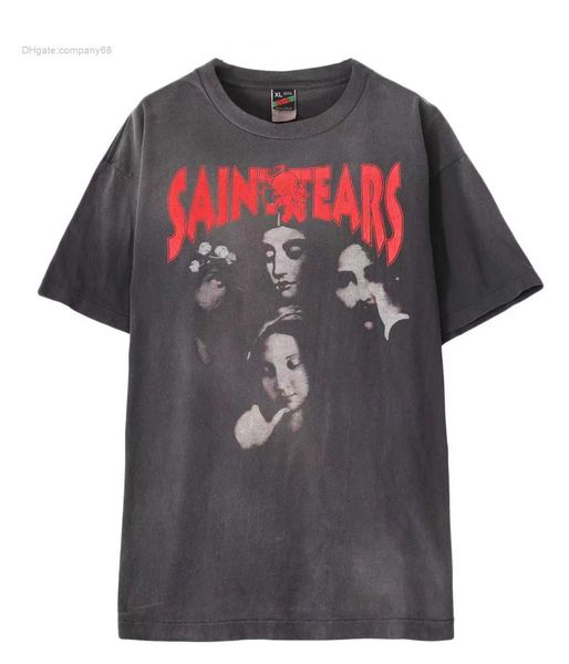 men's t-shirts saint michael denim tears tee used cotton black grey short sleeve t-shirt, White;black
men's t-shirts saint michael denim tears tee used cotton black grey short sleeve t-shirt, White;black