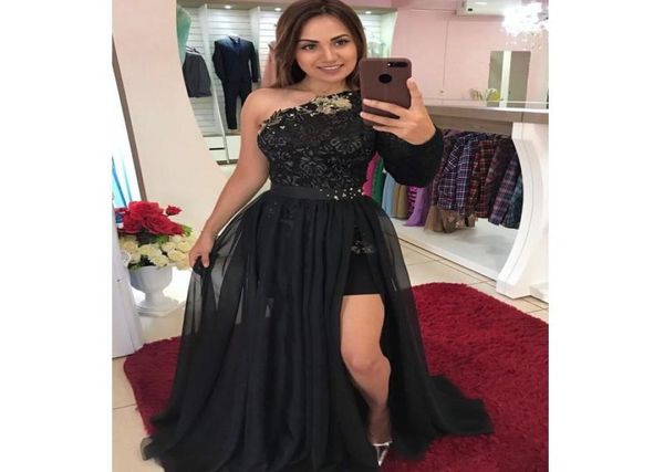 fengyudress black one shoulder aline evening dresses sleeveless lace split detachable overskirt floor length prom party gowns6293528, Black;red
fengyudress black one shoulder aline evening dresses sleeveless lace split detachable overskirt floor length prom party gowns6293528, Black;red