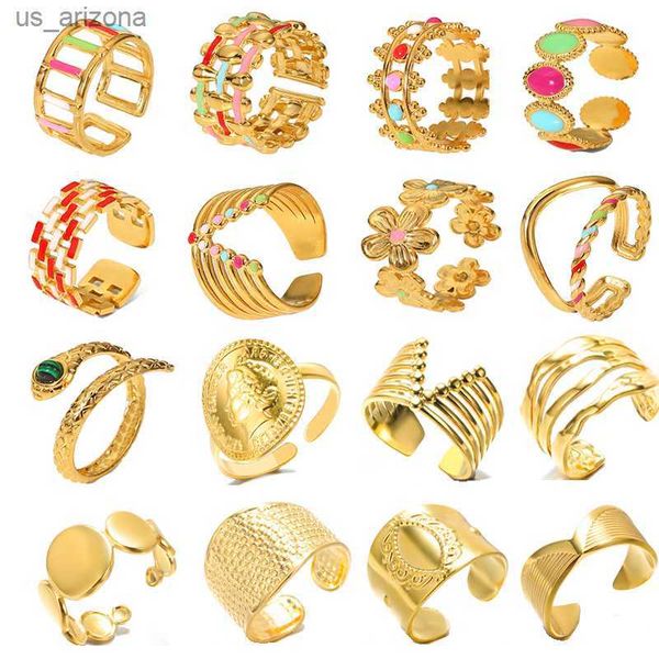 stainless steel colorful enamel oil drip heart rings for women gold color flower round snake butterfly rings finger envio gratis l230620, Silver
stainless steel colorful enamel oil drip heart rings for women gold color flower round snake butterfly rings finger envio gratis l230620, Silver