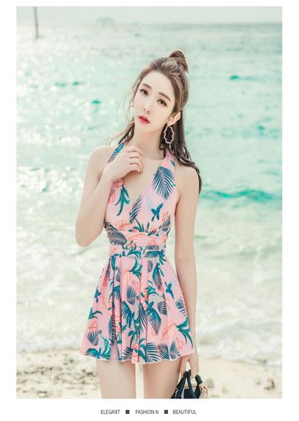 one piece dressstyle conservative cover belly slim swimsuit korea large size spring bathing suit9321038
one piece dressstyle conservative cover belly slim swimsuit korea large size spring bathing suit9321038