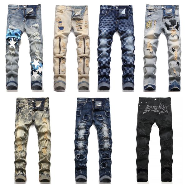 mens designer jeans for men jean hombre mens pants trousers biker embroidery ripped for trend cotton fashion men cargo pants black hip, Blue
mens designer jeans for men jean hombre mens pants trousers biker embroidery ripped for trend cotton fashion men cargo pants black hip, Blue