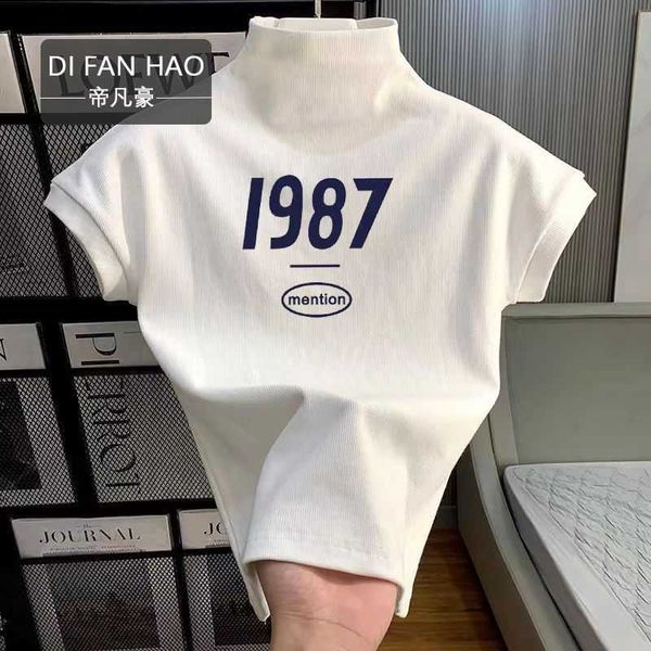 american style westernized white short sleeved t-shirt summer embroidery unique slim fitting short half high collar bottom shirt women'
american style westernized white short sleeved t-shirt summer embroidery unique slim fitting short half high collar bottom shirt women'