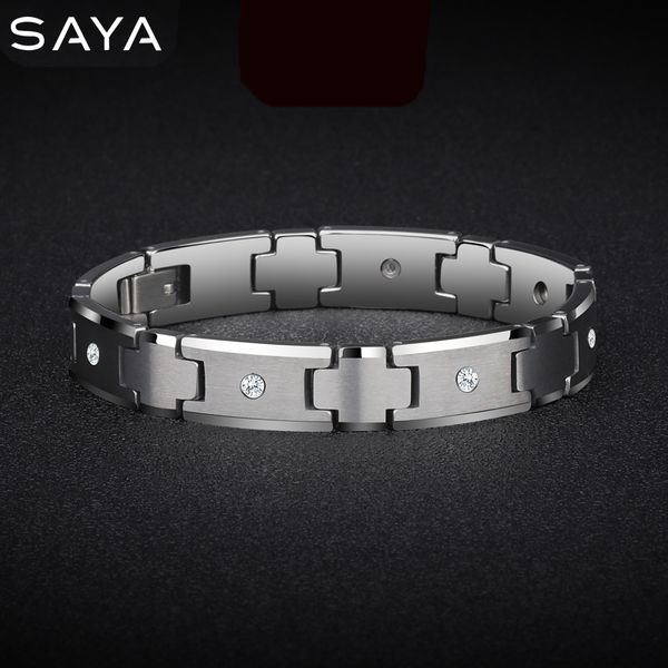 chain men tungsten bracelet carbide jewelry inlay cz stones 10mm width 20 cm length customized 230704, Black
chain men tungsten bracelet carbide jewelry inlay cz stones 10mm width 20 cm length customized 230704, Black