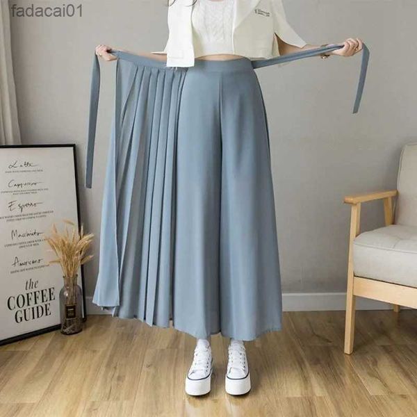 spring summer new style korean women pleated chiffon trousers high waist pants hakama casual wide leg pantalones l230621, Black;white
spring summer new style korean women pleated chiffon trousers high waist pants hakama casual wide leg pantalones l230621, Black;white