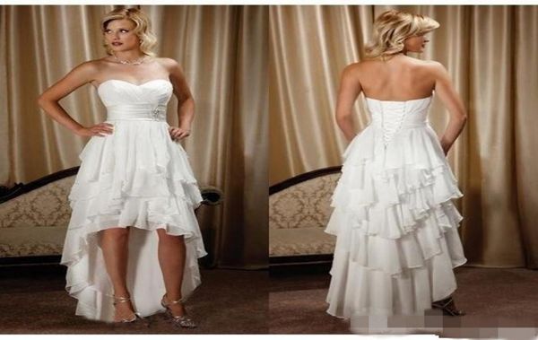 2020 beach wedding dresses chiffon tiered sweetheart high low lace applique sash pleats ruched wedding bride gowns vestido 8867460, White
2020 beach wedding dresses chiffon tiered sweetheart high low lace applique sash pleats ruched wedding bride gowns vestido 8867460, White