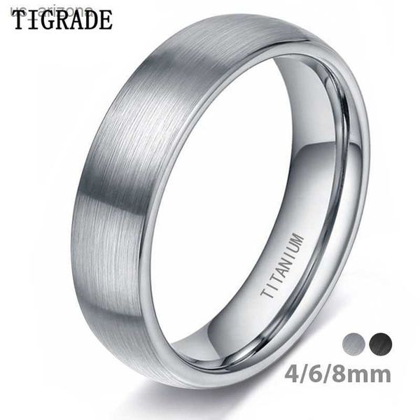 tigrade 4/6/8mm brushed simple silver/black color titanium ring men minimalist wedding band engagement rings women male jewelry l230620
tigrade 4/6/8mm brushed simple silver/black color titanium ring men minimalist wedding band engagement rings women male jewelry l230620