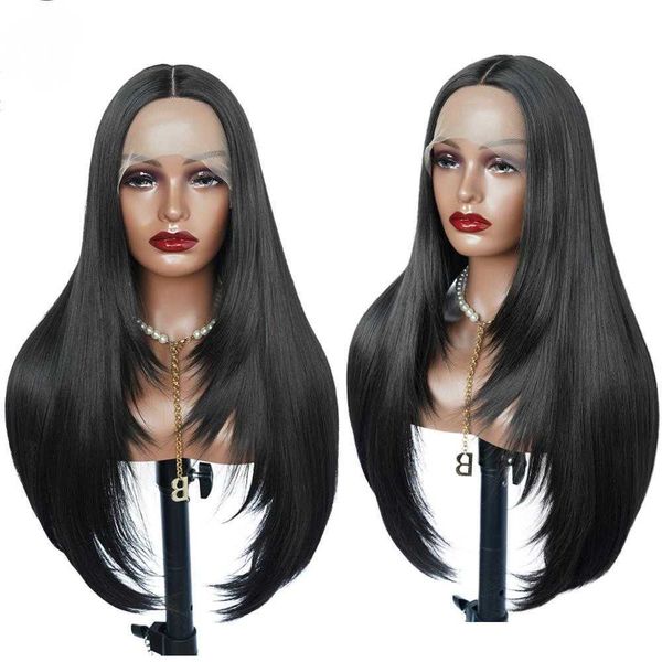 layered cut 13x4 lace wig straight synthetic lace t part wig pre plucked with baby hair for women natural black high temperature 230524, Black;brown
layered cut 13x4 lace wig straight synthetic lace t part wig pre plucked with baby hair for women natural black high temperature 230524, Black;brown