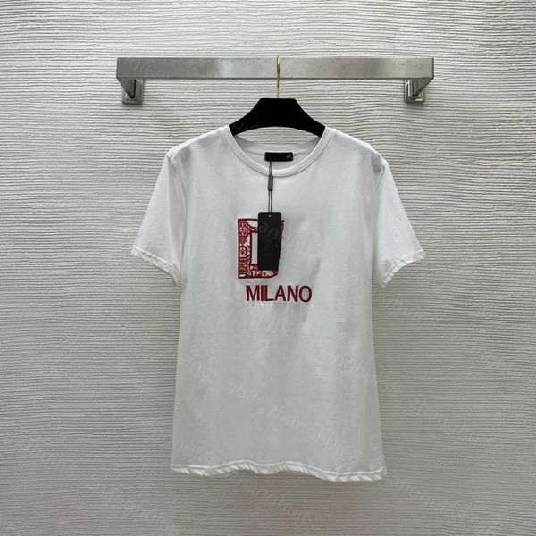 23ss tee womens t-shirt womens designer clothing round neck pure cotton new chest embroidered logo badge casual short sleeve t-shirt womens, White
23ss tee womens t-shirt womens designer clothing round neck pure cotton new chest embroidered logo badge casual short sleeve t-shirt womens, White