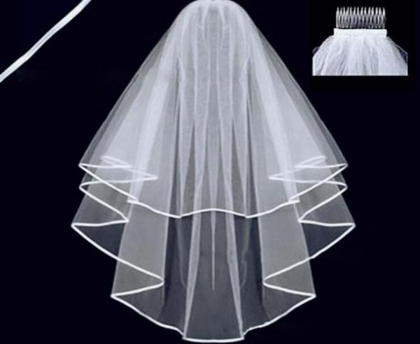 simple tulle white ivory two layers wedding veils ribbon edge comb wedding accessories short bridal veil 2019 new90984754525937, Black
simple tulle white ivory two layers wedding veils ribbon edge comb wedding accessories short bridal veil 2019 new90984754525937, Black