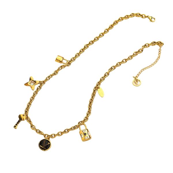lock key pendant necklaces new thick chain pendant necklace stainless steel quality 18k gold gift design for women summer wedding love non f, Silver
lock key pendant necklaces new thick chain pendant necklace stainless steel quality 18k gold gift design for women summer wedding love non f, Silver