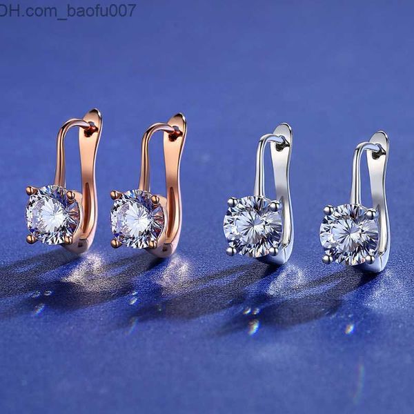 charm new fashion 925 sterling silver rose gold 1 carat sile four cl earrings with d color jewelry wedding party gift z230706, Golden
charm new fashion 925 sterling silver rose gold 1 carat sile four cl earrings with d color jewelry wedding party gift z230706, Golden