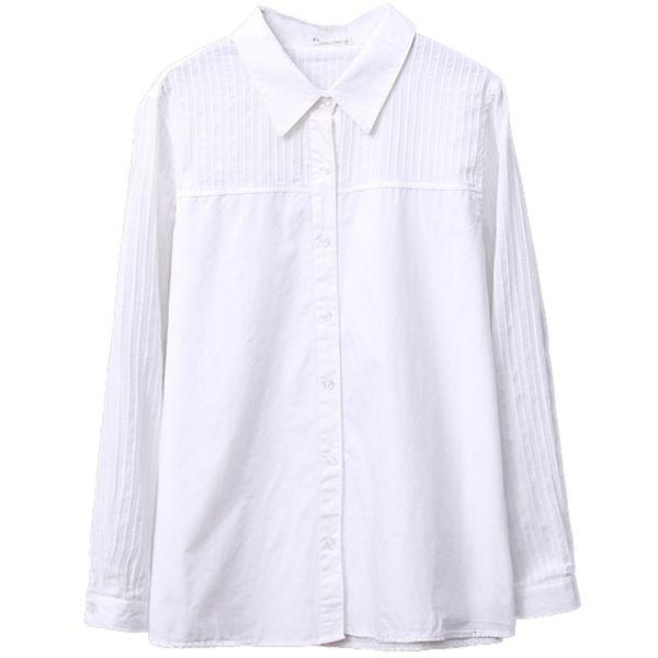 women's plus size tshirt clothing blouses shirts spring fashion casual long sleeve jacquard cotton ol white chemise femme 230705, Black
women's plus size tshirt clothing blouses shirts spring fashion casual long sleeve jacquard cotton ol white chemise femme 230705, Black