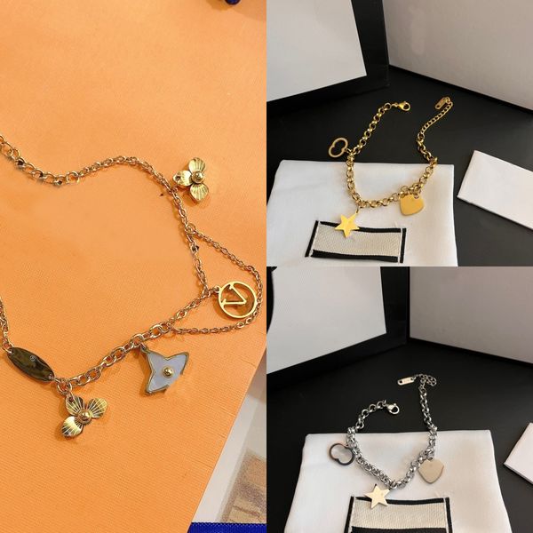 brand designer jewelry bracelets bangle flower letter pendants lovers gift wristband cuff chain women bracelet for birthday gift y23121, Golden;silver
brand designer jewelry bracelets bangle flower letter pendants lovers gift wristband cuff chain women bracelet for birthday gift y23121, Golden;silver