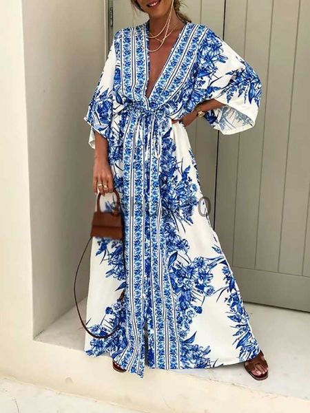 casual dresses boho deep v neck waist drawstring long dress women spring pattern print vintage maxi dress summer short sleeve loose beach dr, Black;gray
casual dresses boho deep v neck waist drawstring long dress women spring pattern print vintage maxi dress summer short sleeve loose beach dr, Black;gray