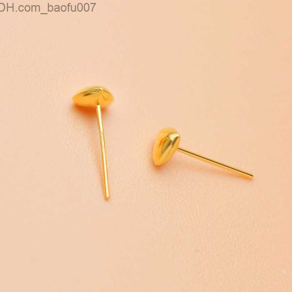 charm zhixi real 18k gold earring studs au750 exquisite jewelry grain earline wedding fashion party gifts for women e533 z230706, Golden