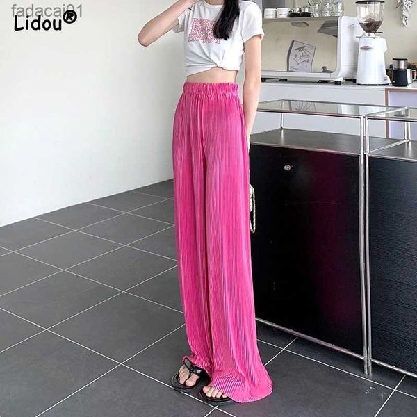 elastic waist pleated solid casual bohemian fashion straight hipster women's clothing 2022 wide leg pants temperament popularity l23062, Black;white
elastic waist pleated solid casual bohemian fashion straight hipster women's clothing 2022 wide leg pants temperament popularity l23062, Black;white