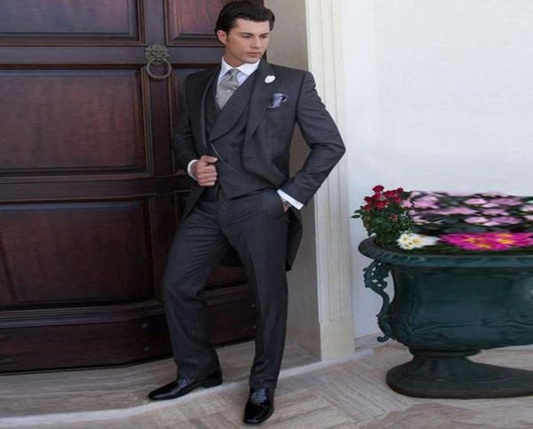 custom made morning style charcoal groom tuxedos man peak lapel groomsmen men wedding suits bridegroom jacketpantst1810682, Black;gray
custom made morning style charcoal groom tuxedos man peak lapel groomsmen men wedding suits bridegroom jacketpantst1810682, Black;gray