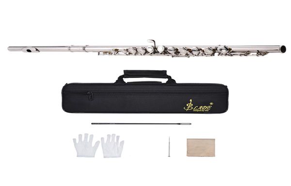 western concert flute silver plated 16 holes c key cupronickel woodwind instrument with cleaning cloth stick gloves screwdriver6094456
western concert flute silver plated 16 holes c key cupronickel woodwind instrument with cleaning cloth stick gloves screwdriver6094456