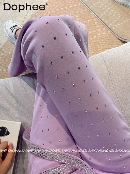 women s two piece pants purple heavy industry wide leg women spring autumn thin high waist drooping baggy trousers mopping casual 230705, White
women s two piece pants purple heavy industry wide leg women spring autumn thin high waist drooping baggy trousers mopping casual 230705, White