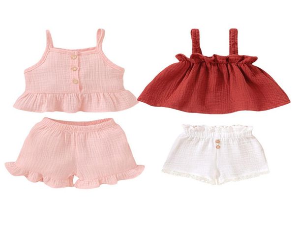 baby girls sling suit solid ruffle elastic lace shorts kids casual clothes girls outfits infant vest toddler baby clothes 0602911226, White
baby girls sling suit solid ruffle elastic lace shorts kids casual clothes girls outfits infant vest toddler baby clothes 0602911226, White