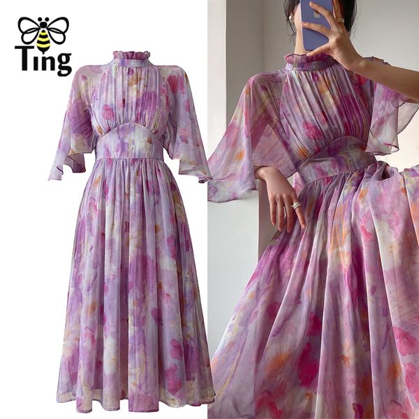 basic casual dresses tingfly summer fashion ruffles floral chiffon open back tie up high waist chic dress vestido frocks for lady 230705, Black;gray
basic casual dresses tingfly summer fashion ruffles floral chiffon open back tie up high waist chic dress vestido frocks for lady 230705, Black;gray