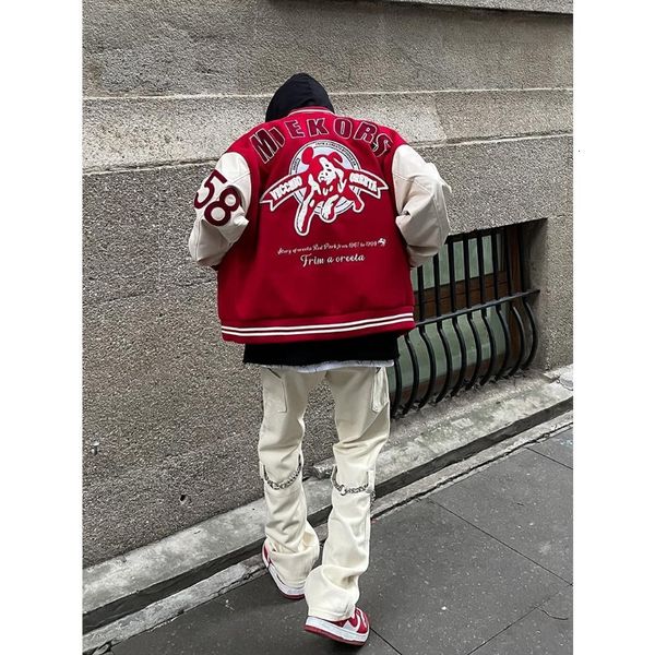 mens jackets american style retro letter embroidery high street baseball uniform jacket mens and womens hiphop street couple jacket y2k 2307, Black;brown
mens jackets american style retro letter embroidery high street baseball uniform jacket mens and womens hiphop street couple jacket y2k 2307, Black;brown