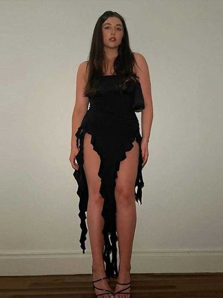 casual dresses solid off shoulder ruffle dress for women sleeveless backless slim pleated dresses beach holiday street women's clothing, Black;gray
casual dresses solid off shoulder ruffle dress for women sleeveless backless slim pleated dresses beach holiday street women's clothing, Black;gray
