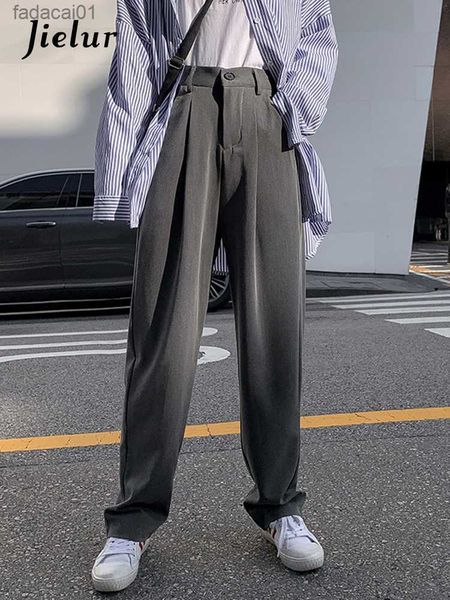 jielur black suit pants women spring office lady straight trousers solid color high waist pockets pants gray button zipper pants l230621, Black;white
jielur black suit pants women spring office lady straight trousers solid color high waist pockets pants gray button zipper pants l230621, Black;white