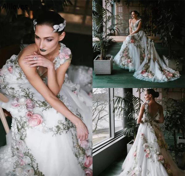 fairy floral lace a line wedding dresses for brides romantic 3d flowers sheer neck boho garden bridal gowns open back cap sle9112046, White
fairy floral lace a line wedding dresses for brides romantic 3d flowers sheer neck boho garden bridal gowns open back cap sle9112046, White