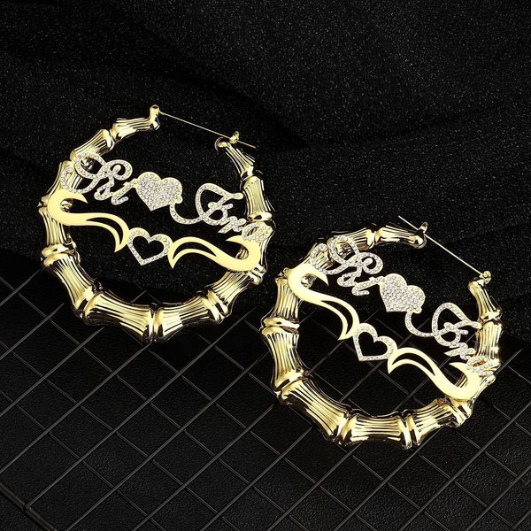 dangle chandelier customized name earrings with diamond heart hoop earring personalised letter stainless steel circle bling 230704, Silver
dangle chandelier customized name earrings with diamond heart hoop earring personalised letter stainless steel circle bling 230704, Silver