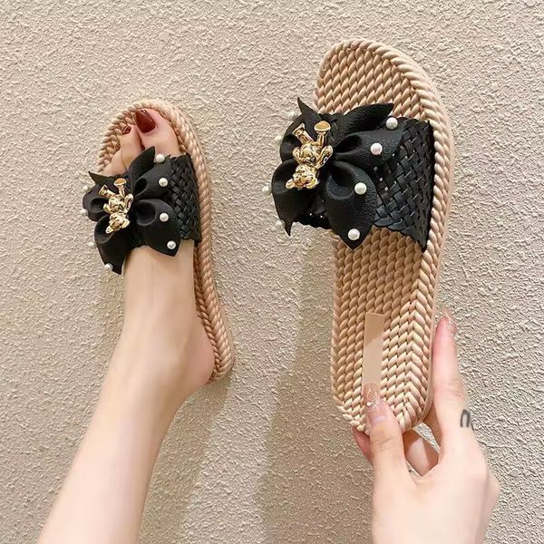 summer slippers women fashion lightweight wear non-slip deodorant wear-resistant bow sandals factory direct sales, Black
summer slippers women fashion lightweight wear non-slip deodorant wear-resistant bow sandals factory direct sales, Black