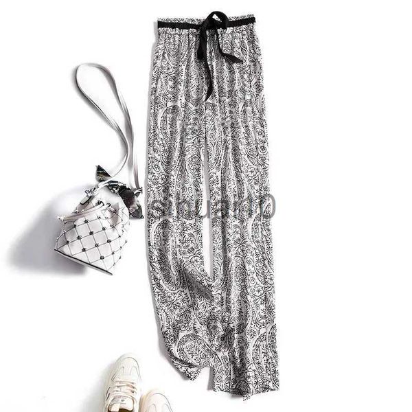 women's pants capris chiffon printed wide-leg women's pants 2022 new spring vintage fashion high waist draped loose straight casua, Black;white
women's pants capris chiffon printed wide-leg women's pants 2022 new spring vintage fashion high waist draped loose straight casua, Black;white