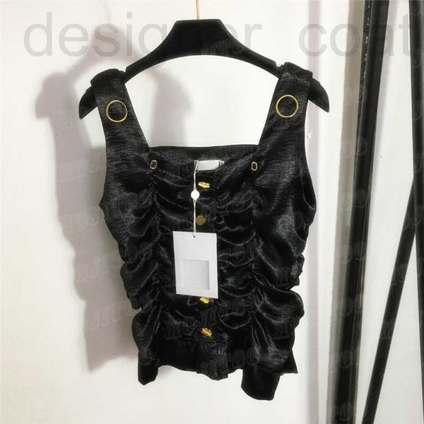women's plus size t-shirt designer women sling vest t shirts gold buttons pleated black suspender nightclub party tanks vlar
women's plus size t-shirt designer women sling vest t shirts gold buttons pleated black suspender nightclub party tanks vlar