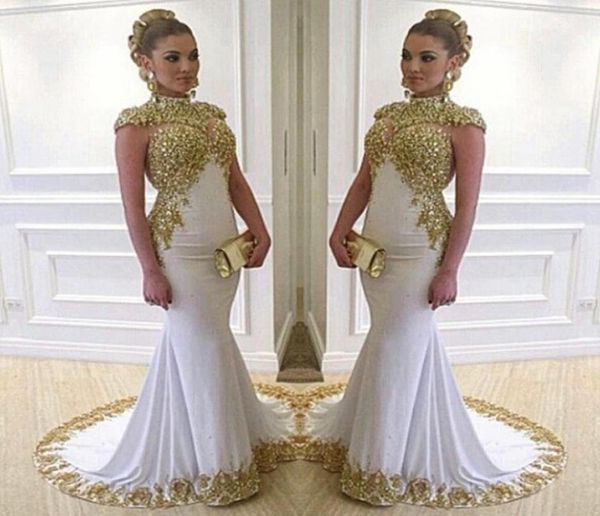 stunning white long evening dress high neck cap sleeve beaded gold lace appliques stretch satin mermaid women formal gowns2250461, Black;red
stunning white long evening dress high neck cap sleeve beaded gold lace appliques stretch satin mermaid women formal gowns2250461, Black;red