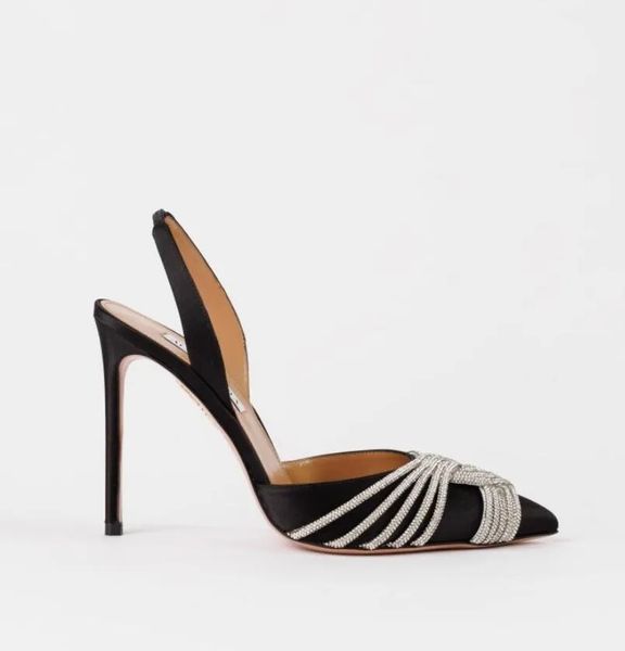 wedding party dress pumps sandal luxury shoes woman high heels aquazzuras beaded stiletto heel slingback sandals ankle strap with box, Black
wedding party dress pumps sandal luxury shoes woman high heels aquazzuras beaded stiletto heel slingback sandals ankle strap with box, Black