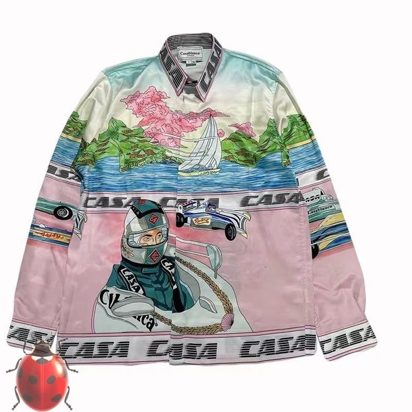 men's casual shirts casa casablanca silk shirt seaside racing scenery print tee men women hawaii summer style beach falling shirt tee 2, White;black
men's casual shirts casa casablanca silk shirt seaside racing scenery print tee men women hawaii summer style beach falling shirt tee 2, White;black