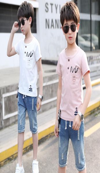 boys clothes summer 2019 cotton short sleeve tshirt hole blue jeans pants 2 pcs children clothes set fashion kids clothing1919990, White
boys clothes summer 2019 cotton short sleeve tshirt hole blue jeans pants 2 pcs children clothes set fashion kids clothing1919990, White