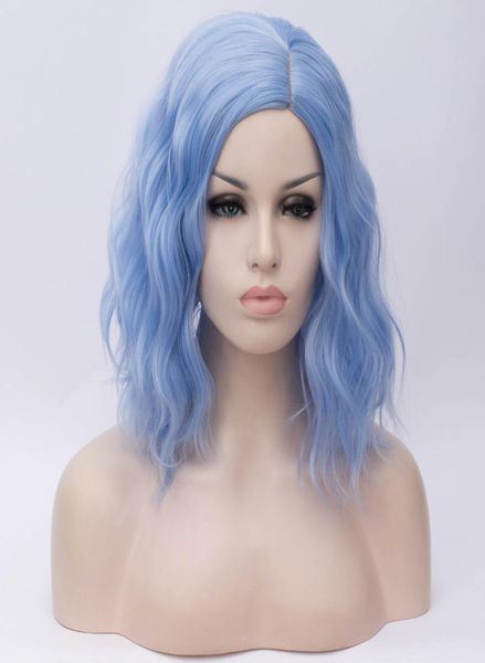 short wavy bob wigs light blue synthetic wig heat resistant fiber hair side parting for women party cosplay1210032, Black
short wavy bob wigs light blue synthetic wig heat resistant fiber hair side parting for women party cosplay1210032, Black