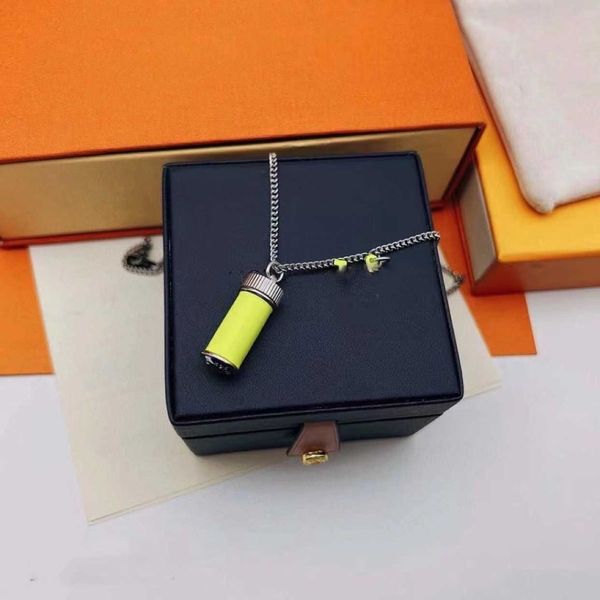 designers jewelry necklace fluorescent yellow bottle necklace fashion cylindrical perfume bottle silver sweater chain girl
designers jewelry necklace fluorescent yellow bottle necklace fashion cylindrical perfume bottle silver sweater chain girl