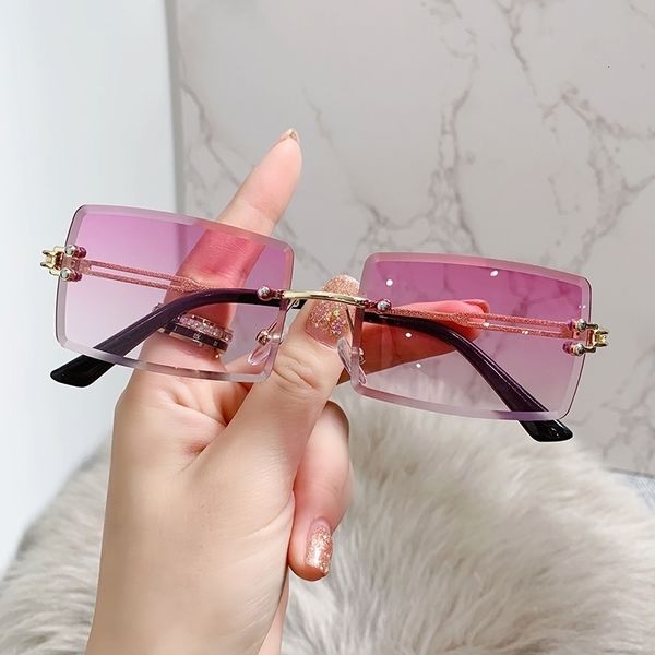 sunglasses frames rimless rectangle vintage woman brand pink gradient sun glasses female cutting lens square ladies de sol 230704, Silver
sunglasses frames rimless rectangle vintage woman brand pink gradient sun glasses female cutting lens square ladies de sol 230704, Silver