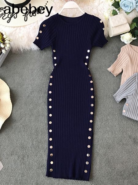basic casual dresses button elegant ladies 2023 summer knitted office dress good quality women knee length bodycon vestido 230705, Black;gray
basic casual dresses button elegant ladies 2023 summer knitted office dress good quality women knee length bodycon vestido 230705, Black;gray