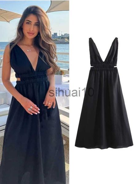 casual dresses traf 2023 women solid hollow out midi camisole dresses summer elegant casual deep v-neck backless a-line party dress j230705, Black;gray
casual dresses traf 2023 women solid hollow out midi camisole dresses summer elegant casual deep v-neck backless a-line party dress j230705, Black;gray