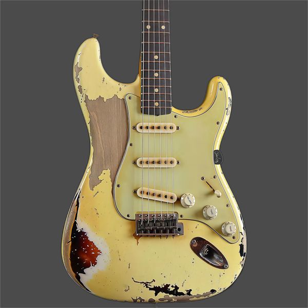 heavy relic white over sunburst strat st electric guitar johncruz masterbuilt 1961 pin-up alder body rosewood fingerboard
heavy relic white over sunburst strat st electric guitar johncruz masterbuilt 1961 pin-up alder body rosewood fingerboard