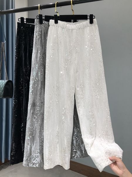 women s two piece pants the spring of embroidery sequins straight canister shiny swan suede height wide leg womens fashion 230705, White
women s two piece pants the spring of embroidery sequins straight canister shiny swan suede height wide leg womens fashion 230705, White
